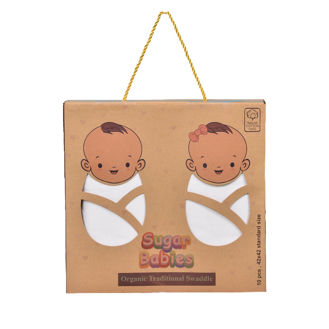 Sugar Babies Swaddle Standard Size- 42*42-10pcs