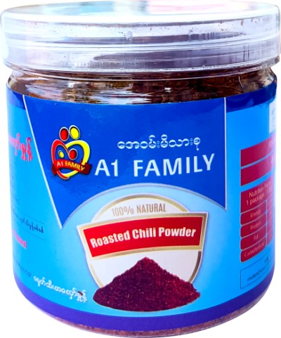 A1 Family ငရုတ်သီး အလှော် မှုန့် (၁၂၀ ဂရမ်ဘူး)