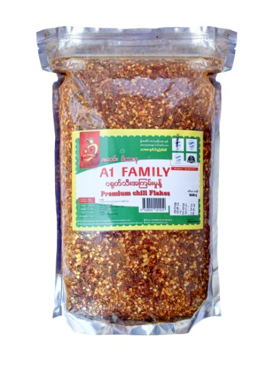 A1 Family ငရုတ်သီးအကြမ်းမှုန့်  (၁၆၀၀ ဂရမ်ထုပ်)