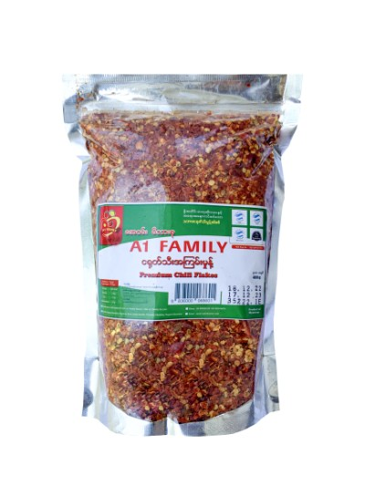 A1 Family ငရုတ်သီး အကြမ်းမှုန့်  (၄၀၀ ဂရမ်ထုပ်)