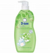 D-nee new born botle & nipple cleanser organic green 600ml Pump (ဘူးပိန်) (Exp.Oct.29,2028)