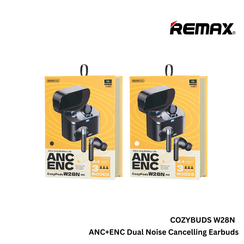 REMAX---COZYPODS W28N 5.4 ANC+ENC DUAL NOISE-CANCELLING EARBUDS FOR MUSIC & CALL (247784) (NPL-2/2025)