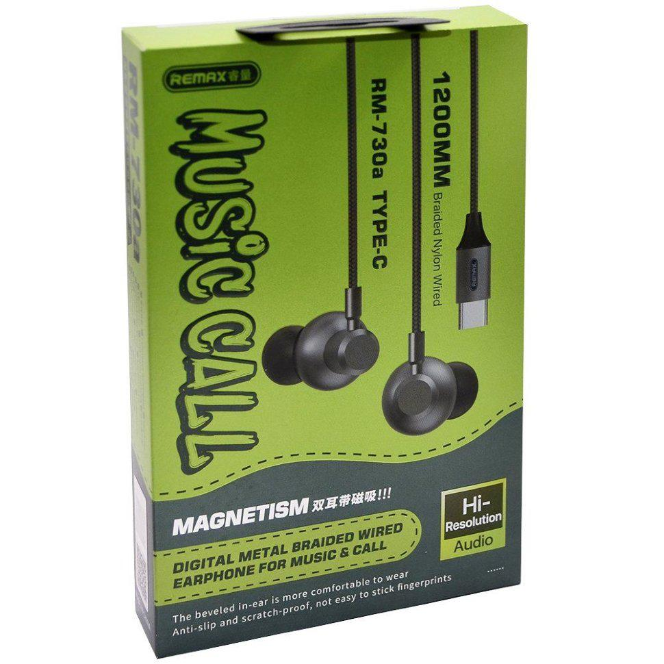 REMAX---RM-703A TYPE-C WIRED EARPHONE FOR MUSIC & CALL (1.2M) (NPL-11/2024)