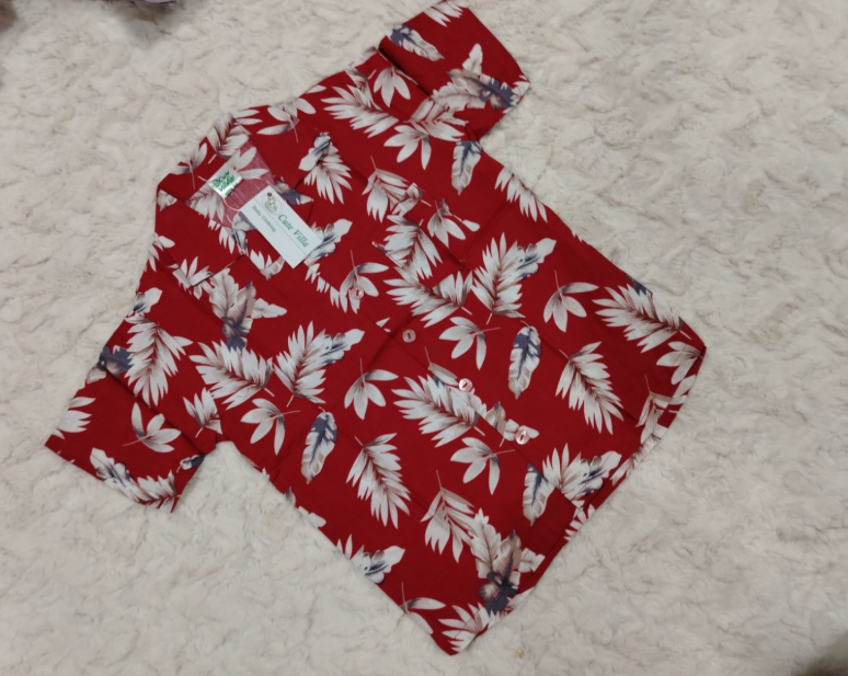 Cute Villa Summer Shirt Red