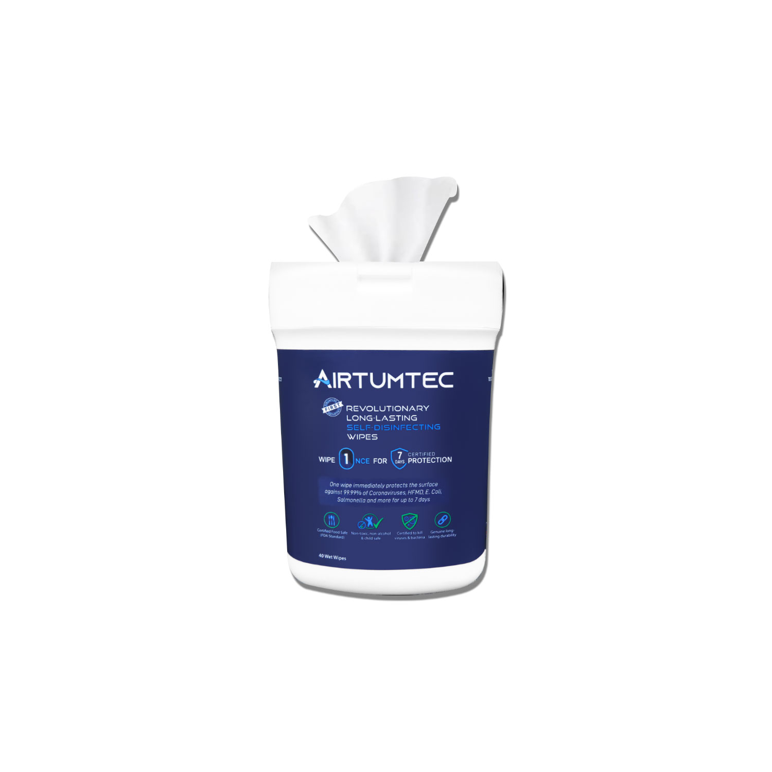 Airtumtec Travel Wipres - 40 Wipes