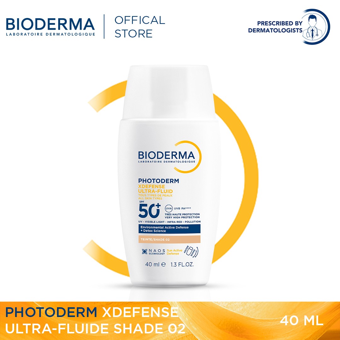Bioderma XDefense Ultra-Fluid SPF50+ T02 - 40 ML (Sunscreen, UVA, UVB Protector, Anti aging Sunscreen)