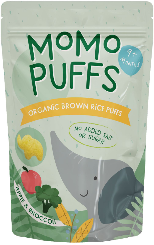 Momo Puffs organic brown rice puffs