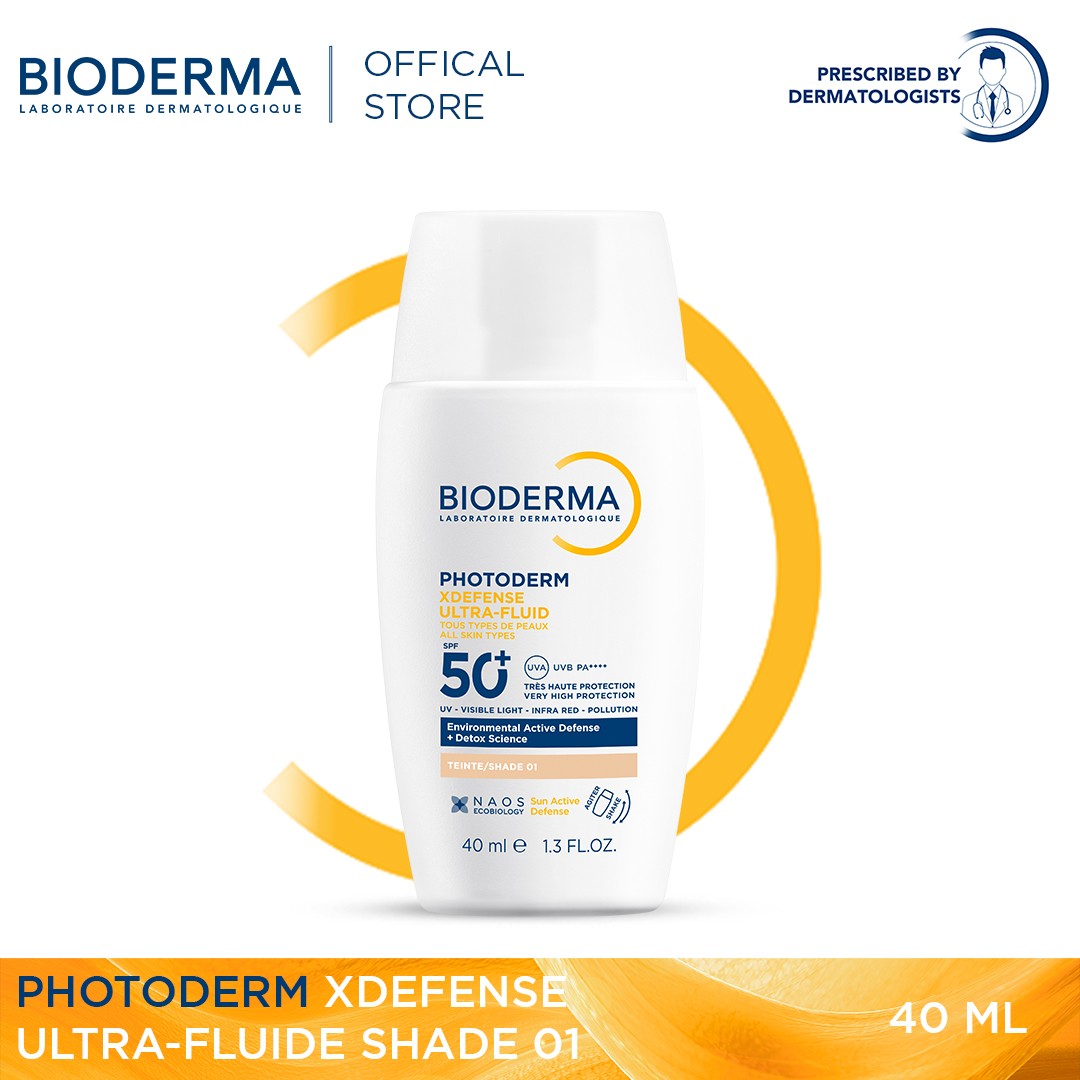 Bioderma XDefense Ultra-Fluid SPF50+ T01 - 40 ML (Sunscreen, UVA, UVB Protector, Anti aging Sunscreen)