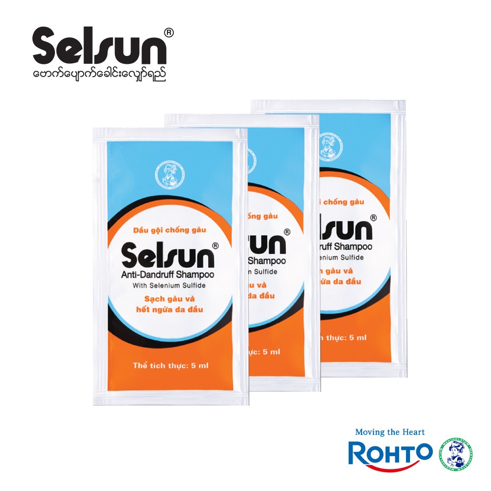 Selsun ဗောက်ပျောက်ခေါင်းလျှော်ရည်- 5ml (6pcs)