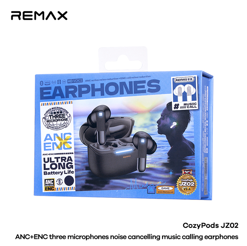 REMAX---COZYPODS JZ02 5.4 ANC+ENC THREE MICROPHONE NOISE REDUCTION MUSIC CALL EARPHONES (218098) (NPL-7/2025)