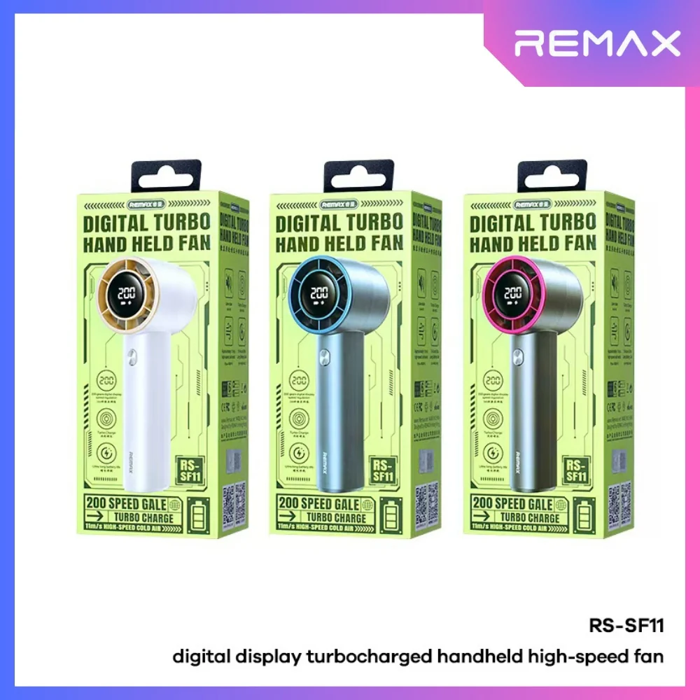 REMAX Digital Display Turbocharged Handheld High-Speed Fan RS-SF11