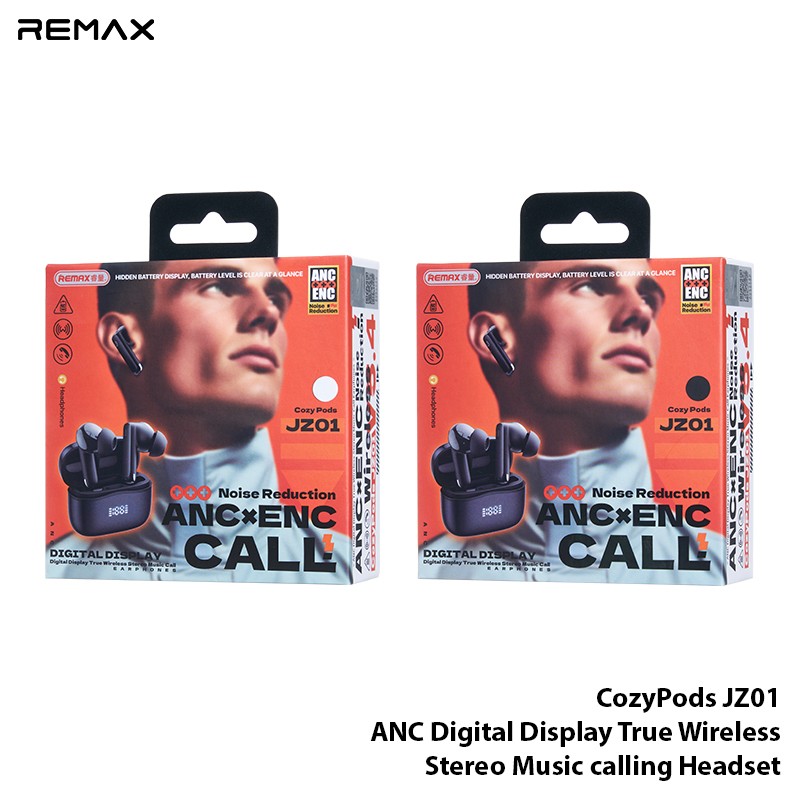 REMAX---COZYPODS JZ01 5.4 ANC DIGITAL DISPLAY TRUE WIRELESS STEREO EARBUDS FOR MUSIC & CALL (248446) (NPL-6/2025)