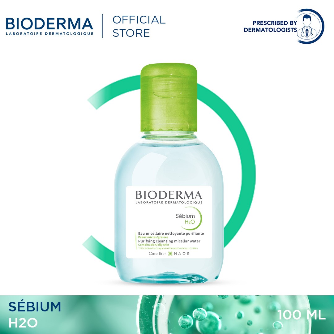 Bioderma Sebium H2O Micellar Cleansing Water ( Combination, Oily  to Acne Prone Skin ) - 100 ML