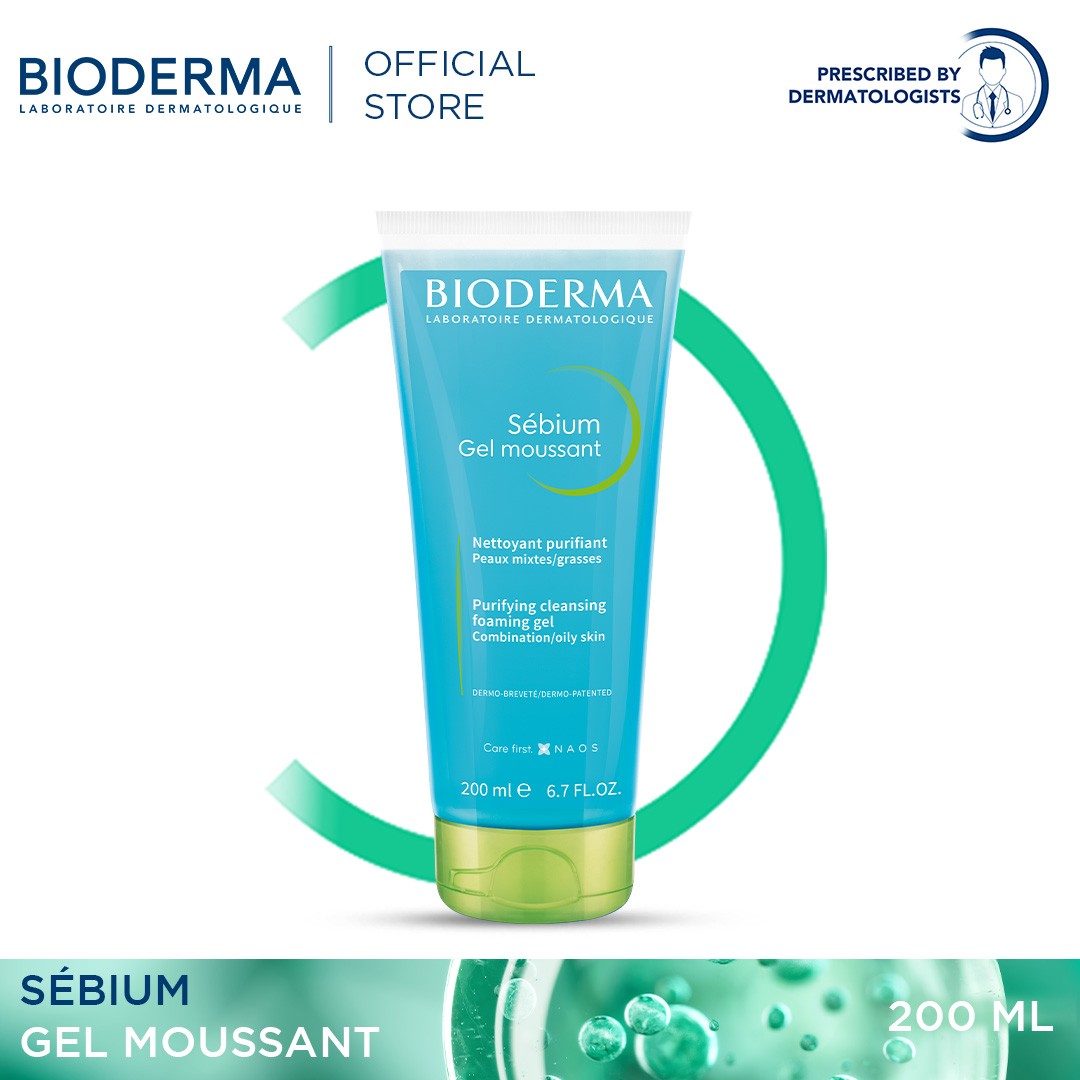 Bioderma Sebium Gel MOUSSANT Facial Foam Cleanser ( Combination to Oily Skin )- 200 ML