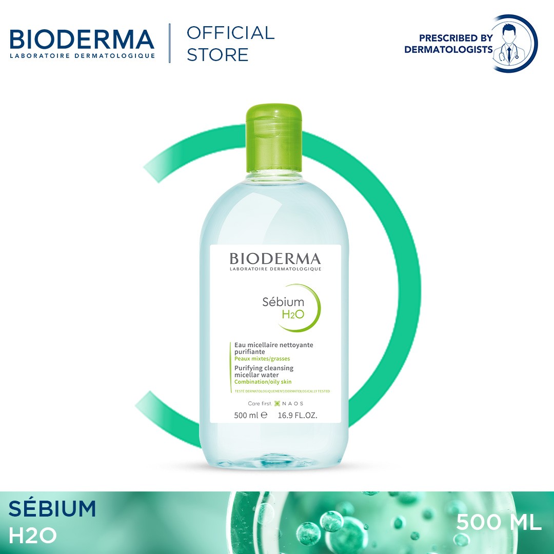 Bioderma Sebium H2O Micellar Cleansing Water ( Combination, Oily to Acne Prone Skin) - 500 ML