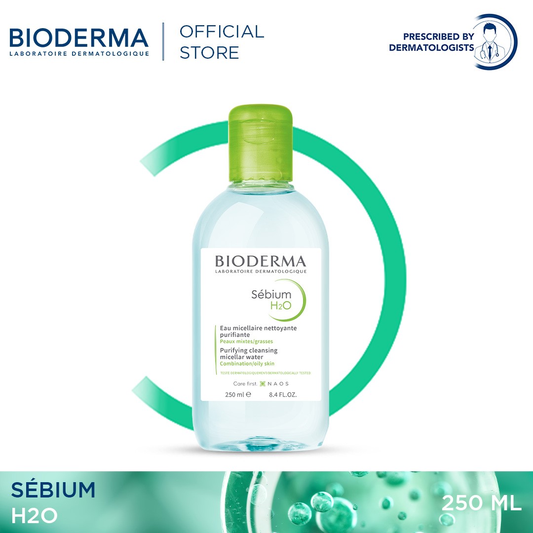 Bioderma Sebium H2O Micellar Cleansing Water ( Combination, Oily to Acne Prone Skin) - 250 ML