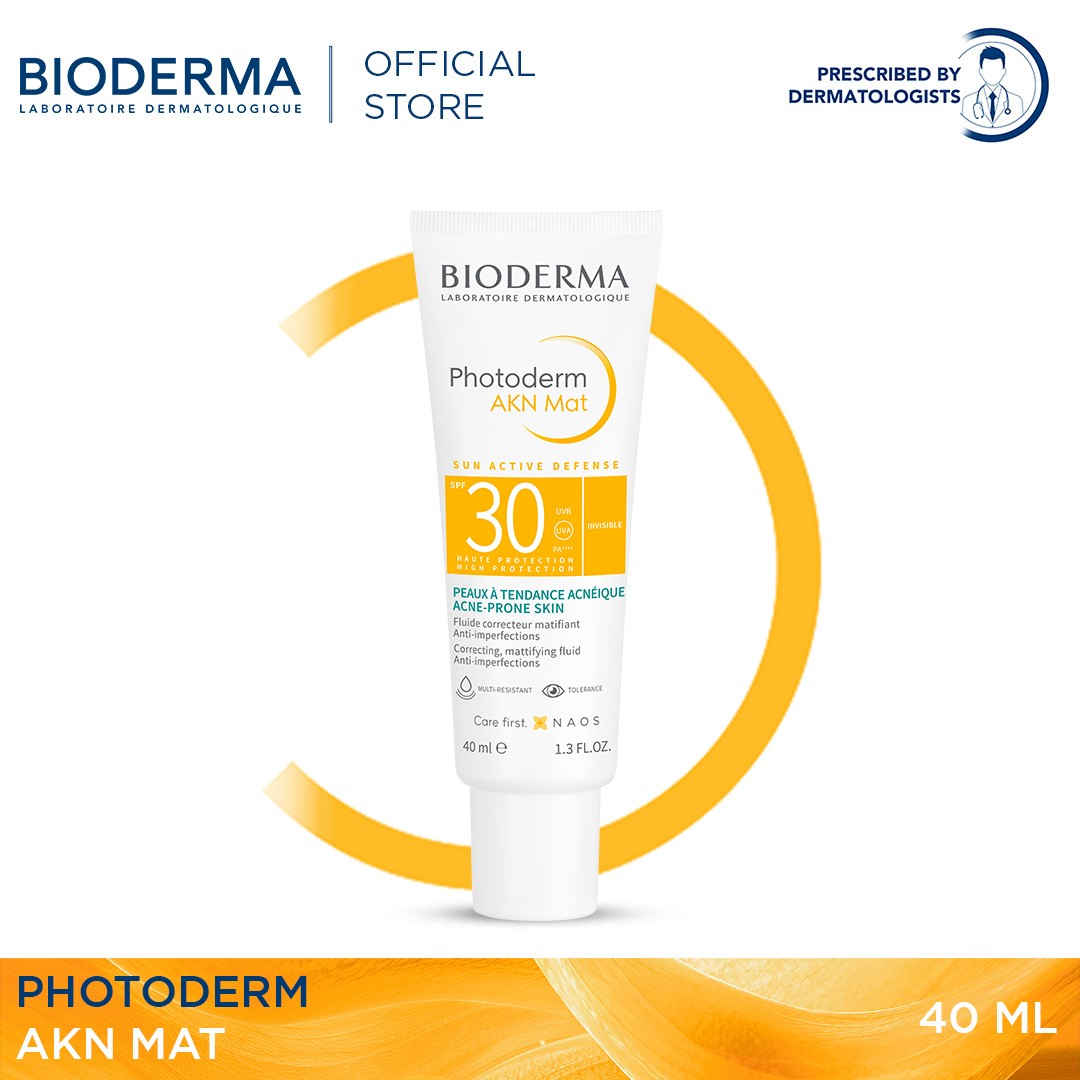 Bioderma Photoderm AKN Mat SPF 30 Anti-blemish Sunscreen for Face ( Oily to Acne-prone Skin ) - 40 ML