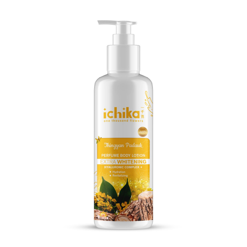 Ichika Extra Whitening Perfume Body Lotion - Thingyan Padauk (450ml)