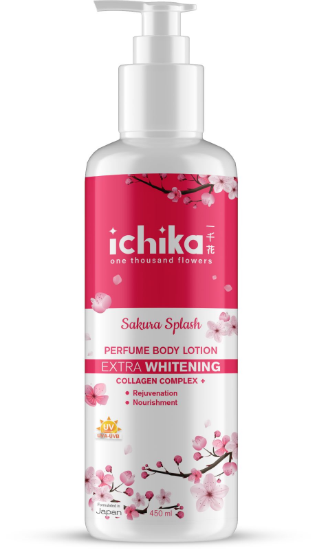 Ichika Extra Whitening Perfume Body Lotion - Sakura Splash (450ml)