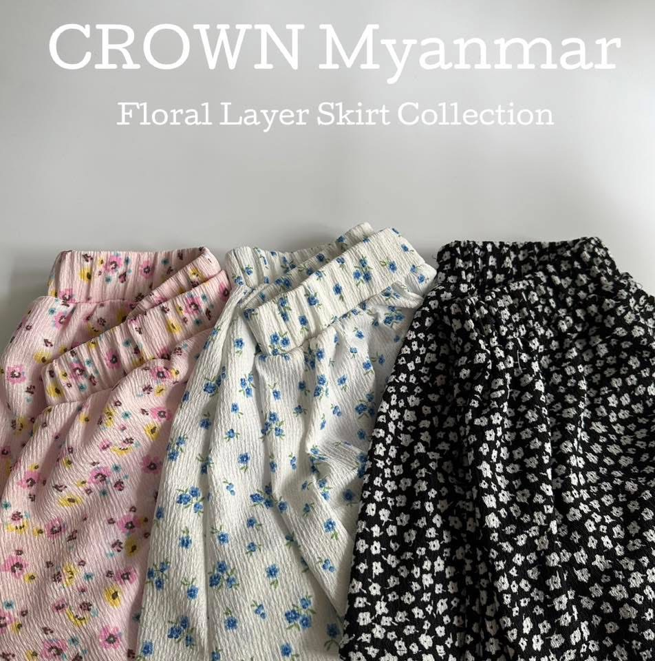 Crown Myanmar Floral Layer Skirt (126)