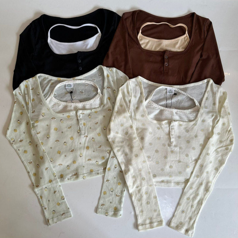 Crown Myanmar Two layers Top Long Sleeve ( 90 )