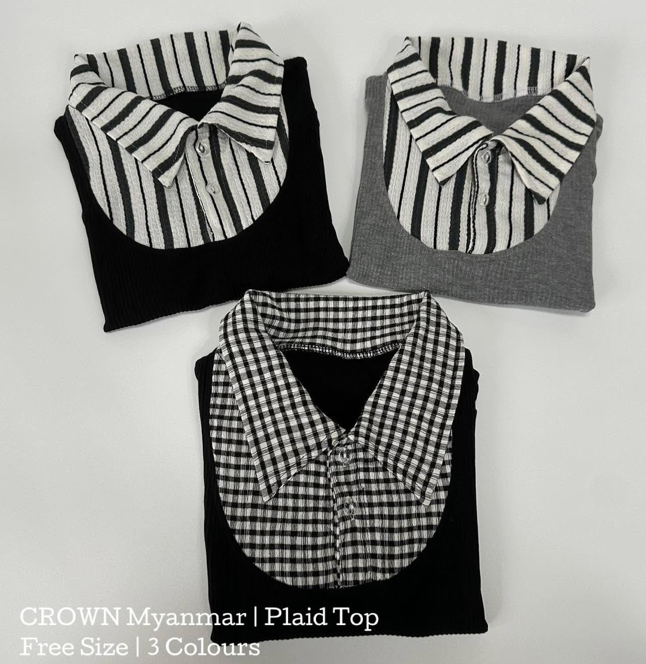 Crown Myanmar Pleated Polo Long Sleeve (125)