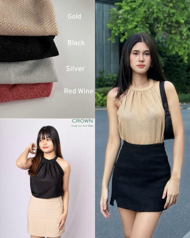 Crown Myanmar Bling Halter Top ( 54 )