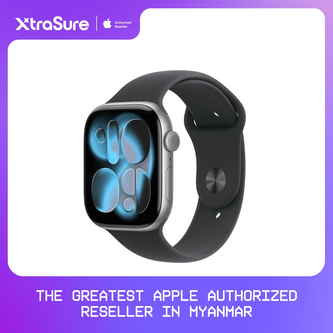 Xtrasure : Apple Watch Series 11 GPS 42mm  ( Space Grey Aluminium Case with Black Sport Band - S/M )