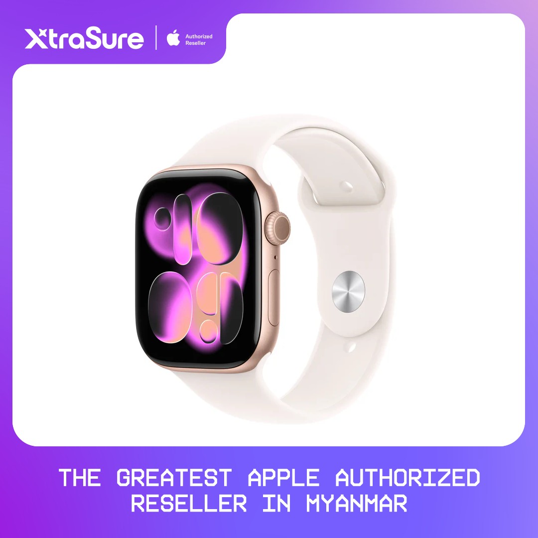 Xtrasure : Apple Watch Series 11 GPS 42mm ( Rose Gold Aluminium Case with Light Blush Sport Band - S/M )