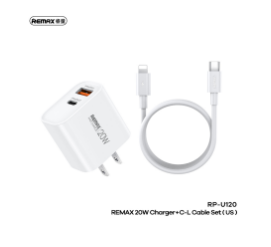 REMAX 20W A+C  Charger+C-L Cable Set  RP-U120