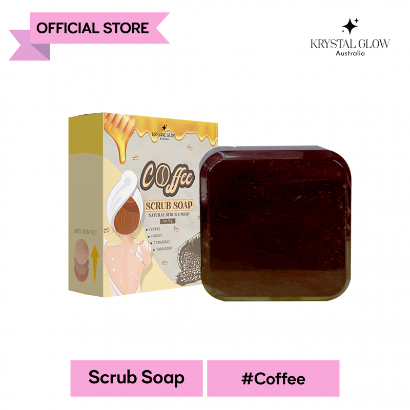Krystal Glow Coffee Scrub Soap (Face & Body)