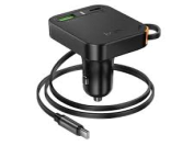 HOCO NZ18 Guardian PD65W(2C1A) car charger with retractable cable