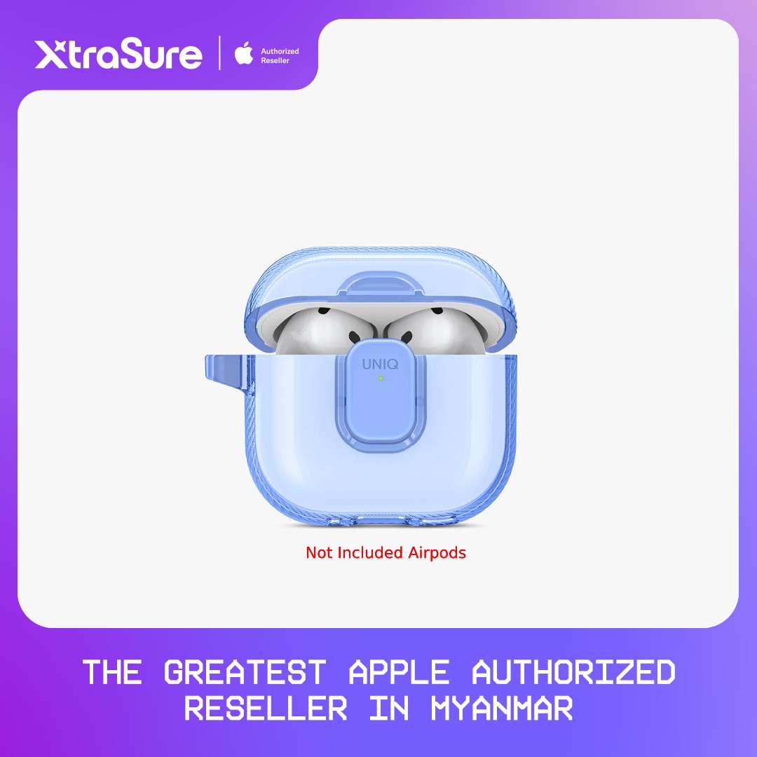 Uniq Glase Pro Airpods Case for AirPods 4 (Cloudy Blue)