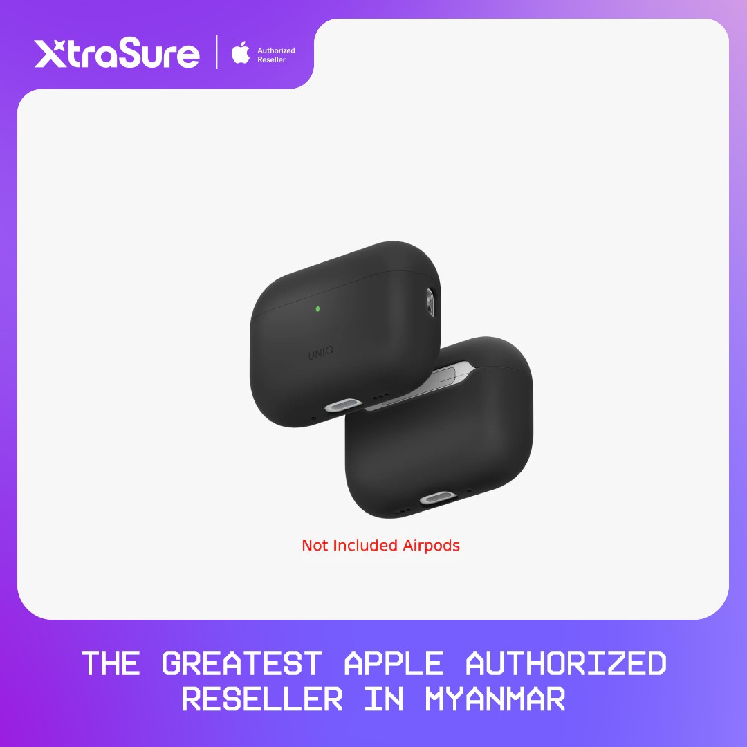 Uniq Lino Hybrid Liquid Silicone Airpods Case AirPods Pro 3 (Charcoal Grey)