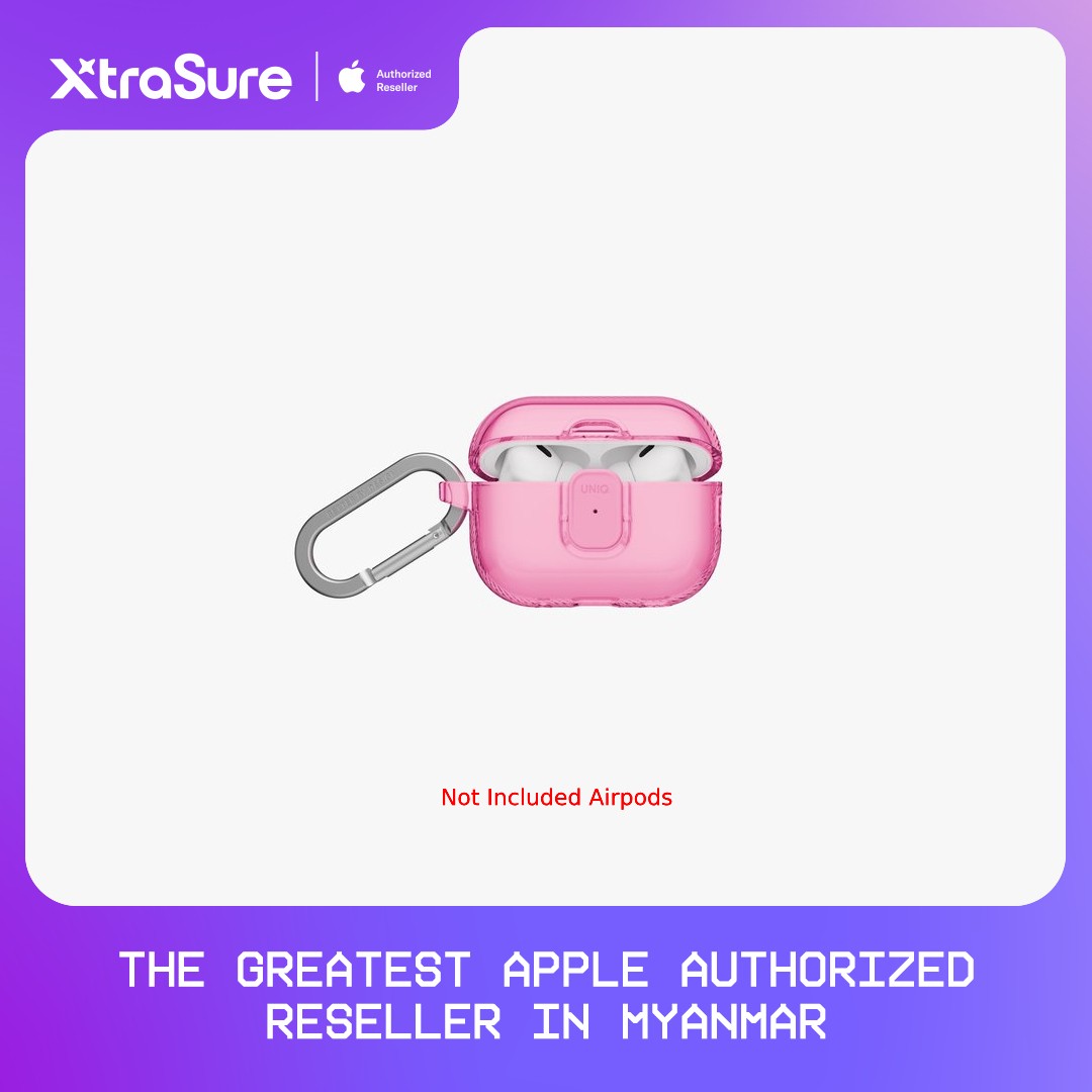 Uniq Glase Pro Airpods Case for AirPods 4 (Candy Pink)