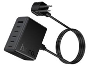 HOCO C150 Modern, single USB-A and 5 Type-C ports charging station, detachable power cord, US plug