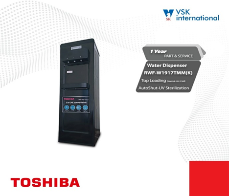 Toshiba Water Dispenser Top Loading Normal , Hot & Cold  RWF-W1917TMM(K)