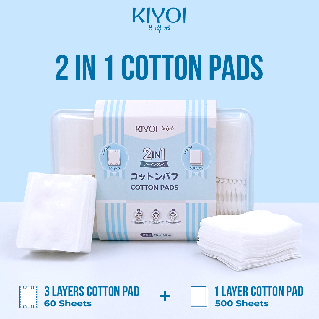 (Get Any Item Above 15000 Get FREE ½ Sponge Cotton Pad)Kiyoi 2 in 1 Cotton Pads