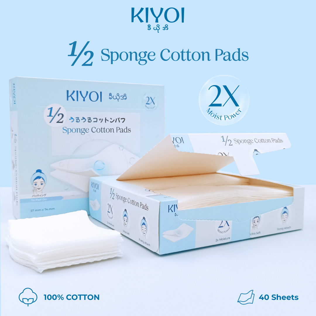 (Get Any Item Above 15000 Get FREE ½ Sponge Cotton Pad)Kiyoi ½ Sponge Cotton Pads
