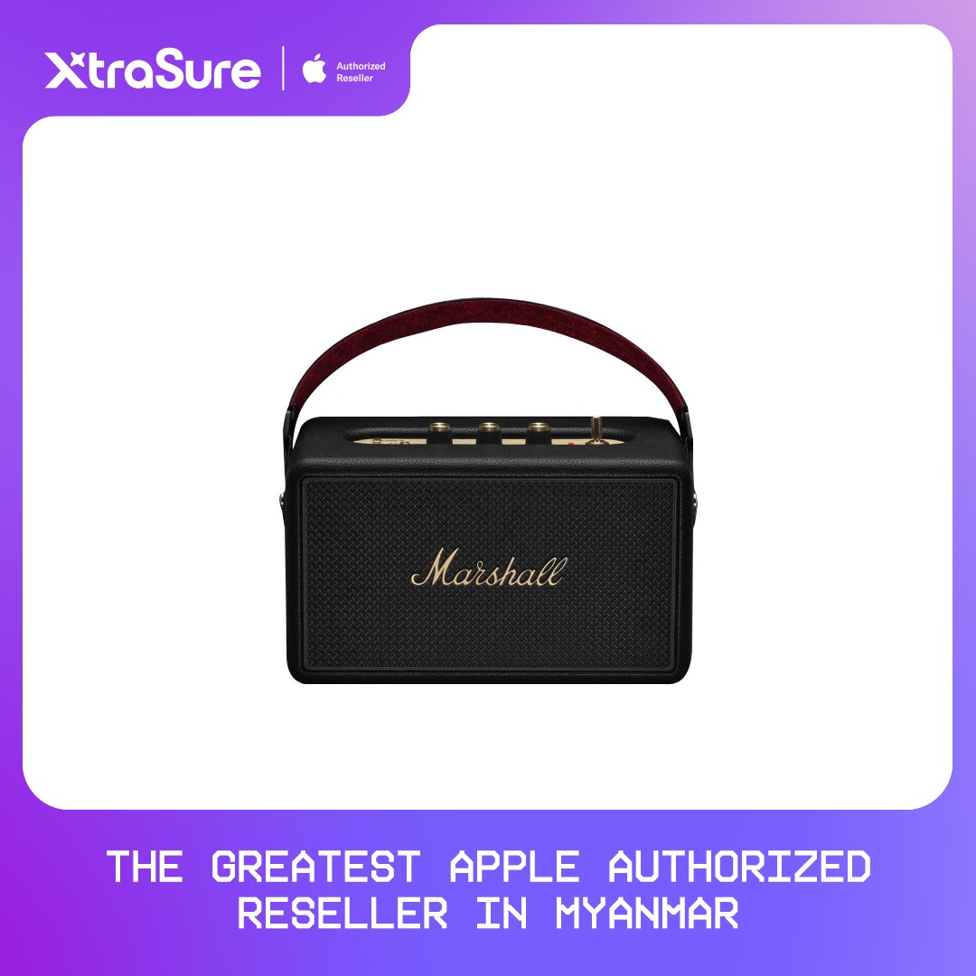 Marshall Kilburn III Portable Bluetooth Speaker (Black and Brass)