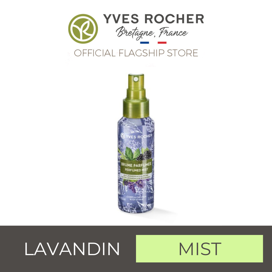 Yves Rocher Relaxating Body & Hair Mist Lavandin Blackberry Bottle 100ml