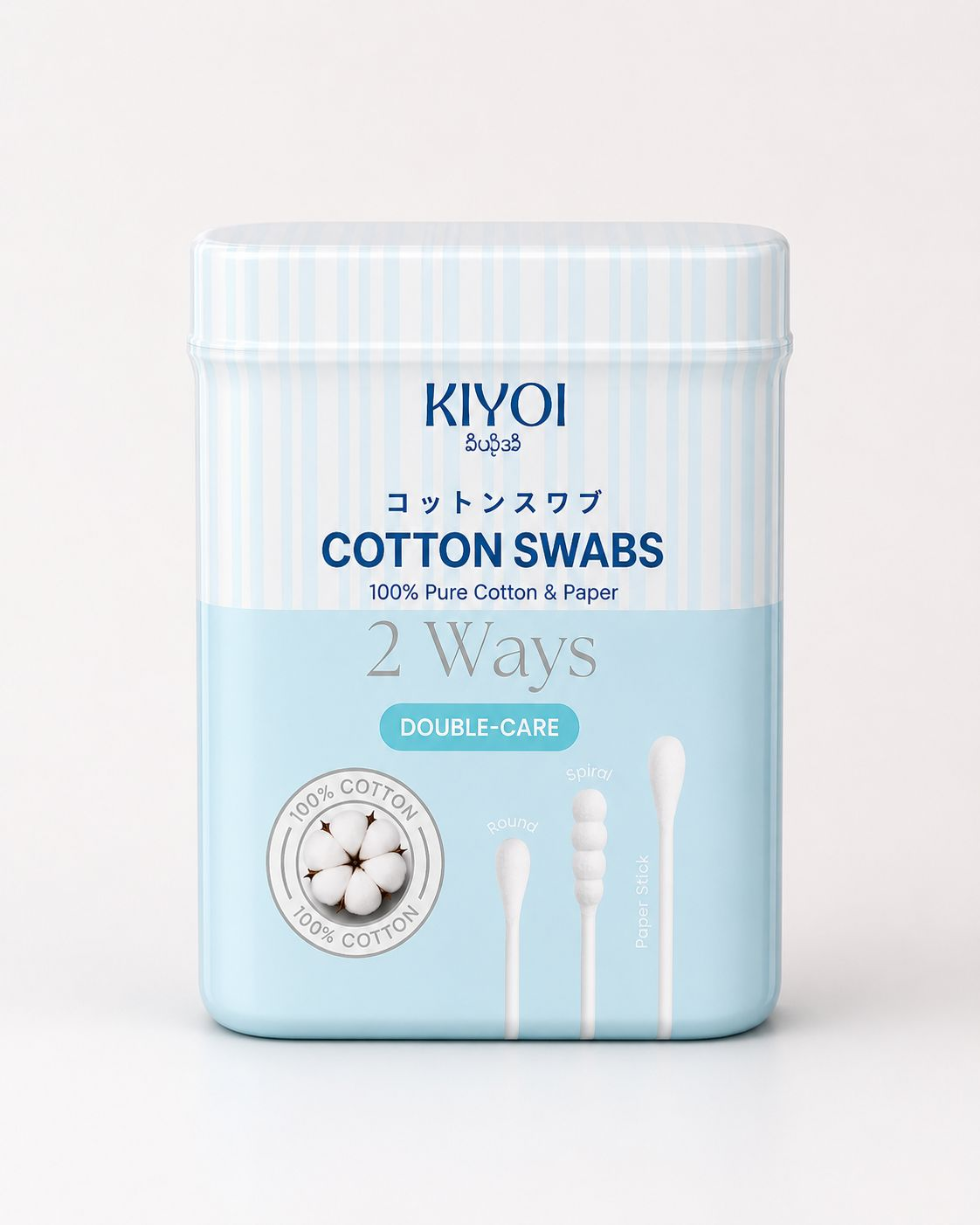 (Get Any Item Above 15000 Get FREE ½ Sponge Cotton Pad)KIYOI Cotton Swabs (120 pcs)