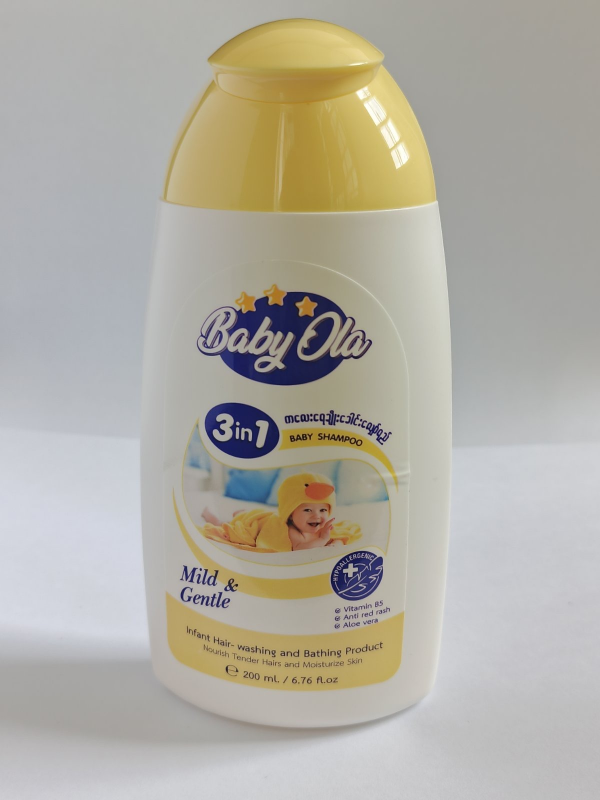 Baby Ola 3 in 1 shampoo  200ml - Yellow
