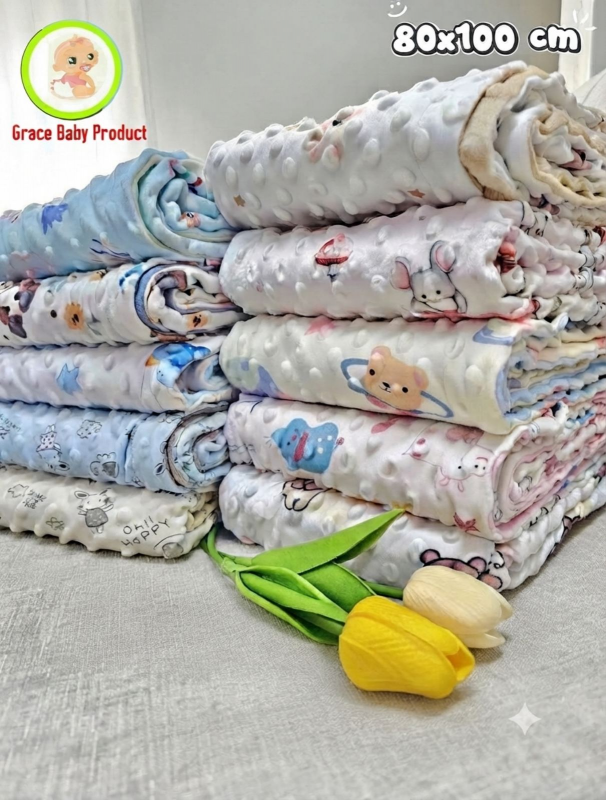 Grace Baby Product ၂ဘက်ပဲသီး​စောင် (Size 80×100cm)