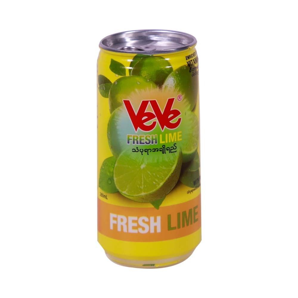 Ve Ve Juice Lime With Pulp  Can Bottle - 260ML