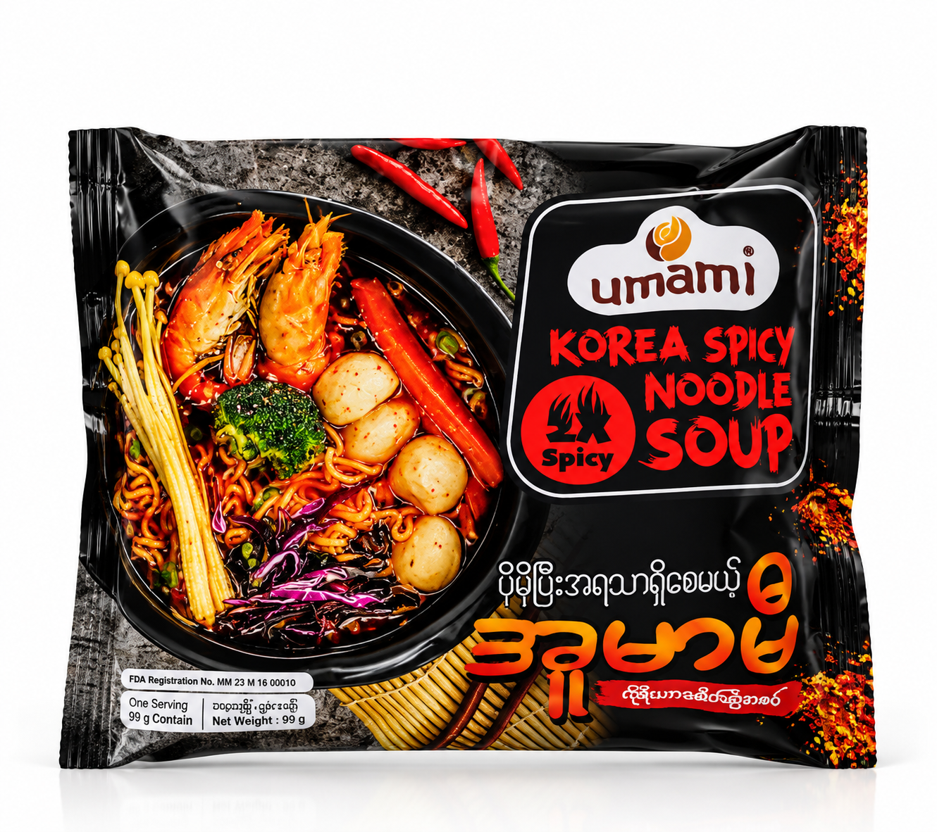 Umami Instant Noodle Soup Korea Spicy 130G