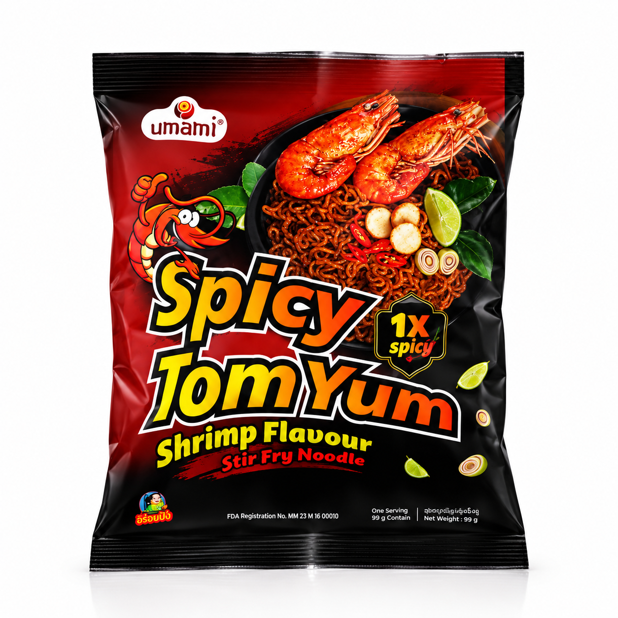 Umami Stir Fried Spicy 1X Tom Yum Shrimp-90G