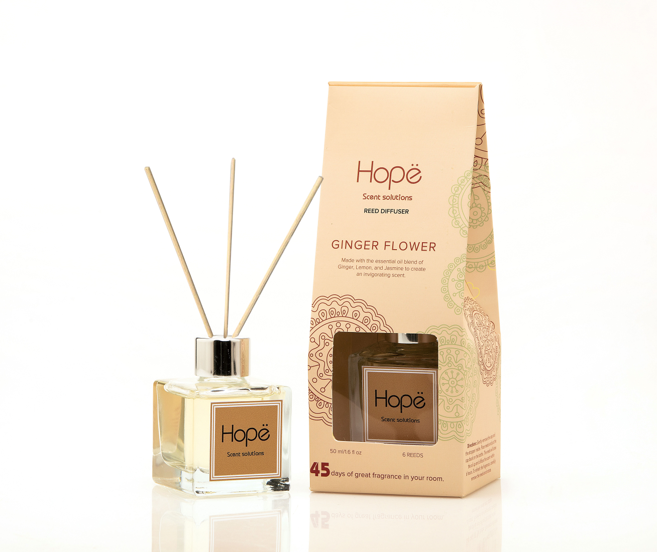 Hope Scent Reed Diffuser Ginger Flower - 50 ml