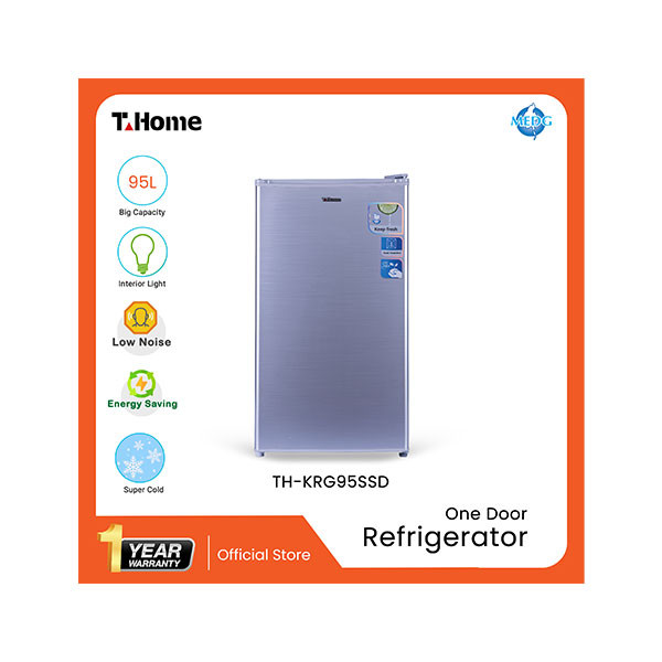 T-Home 1 Door Refrigerator - TH-KRG95SSD (95L, Silver)
