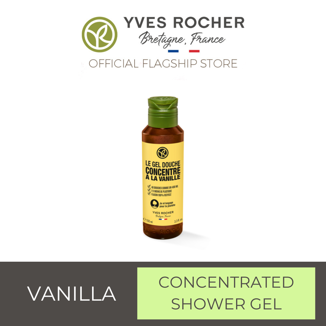 Yves Rocher CONCENTRATED SHOWER GEL VANILLA BOURBON 100ML BOTTLE